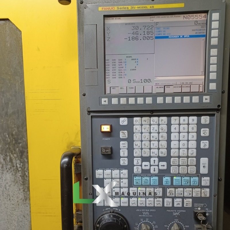CENTRO DE FURAÇÃO E ROSQUEAMENTO FANUC ROBODRILL ALPHA T14i-FLA - ANO 2010 (2)