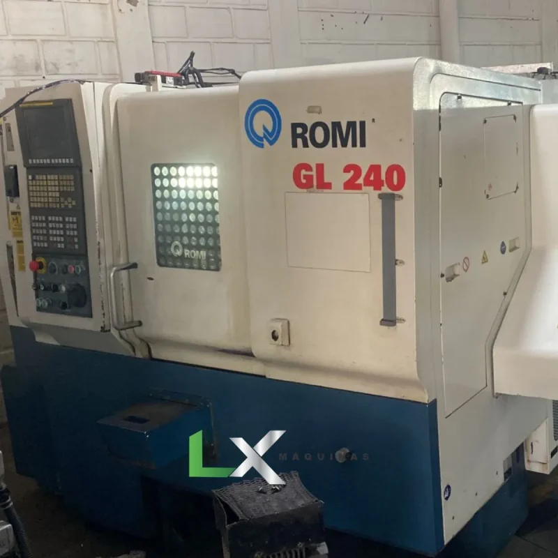 CENTRO DE TORNEAMENTO ROMI GL 240 – COM TRANSPORTADOR DE CAVACOS (4)