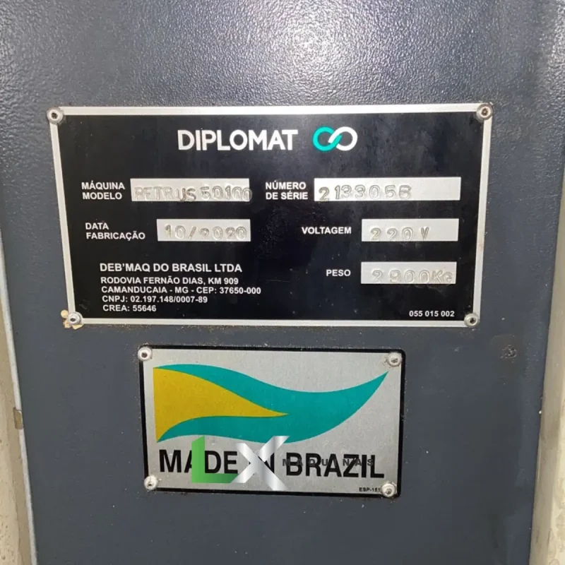 CENTRO DE USINAGEM DIPLOMAT 50100 COM 4 EIXO - 1000 X 453 X 600 MM - ANO 2020 (4)
