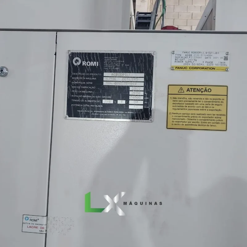 CENTRO DE USINAGEM E FURAÇÃO FANUC ROBODRILL ALPHA-D21liB5 - ANO 2023 (9)