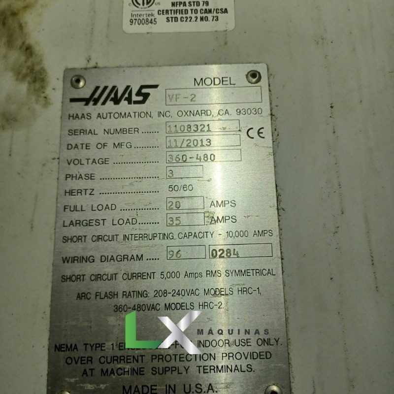 CENTRO DE USINAGEM HAAS VF2 15.000 RPM - ANO 2013 (2)