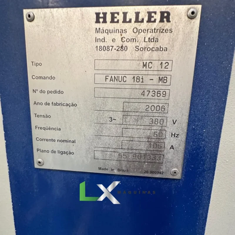 CENTRO DE USINAGEM HORIZONTAL DUPLO PALLET HELLER MC 12 - FANUC (3)_11zon