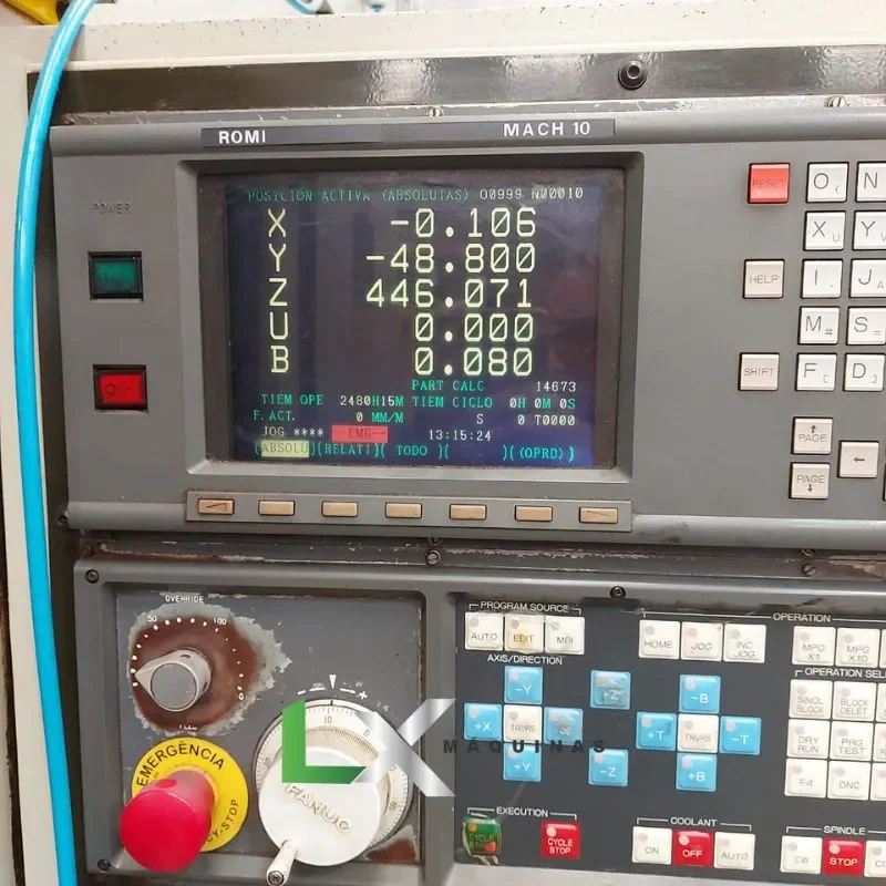 CENTRO DE USINAGEM HORIZONTAL DUPLO PALLET ROMI POLARIS H400 - MACH10 (6)