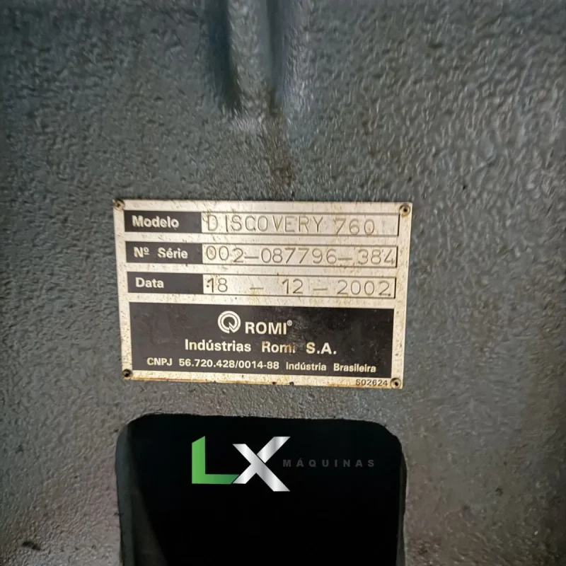 CENTRO DE USINAGEM ROMI BRIDGEPORT D760 – SIEMENS – COM TROCADOR DE PALETES (2)