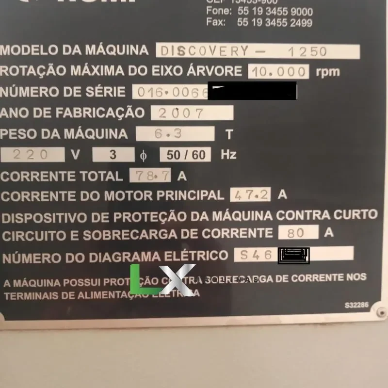 CENTRO DE USINAGEM ROMI D1250 COM 4 EIXO - SIEMENS (11)