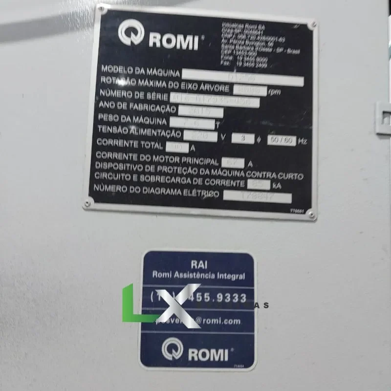 CENTRO DE USINAGEM ROMI D1250 - FANUC - 2015 (5)