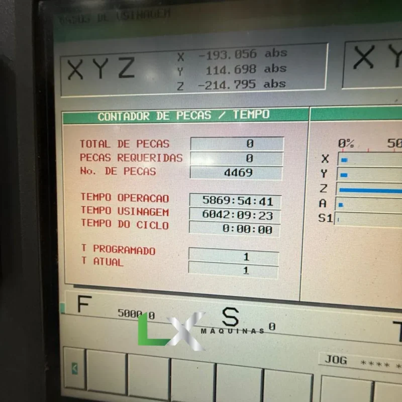 CENTRO DE USINAGEM ROMI D600 ANO 2013 - FANUC - 6 MIL HRS DE USO (7)