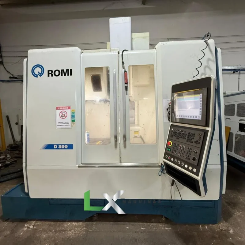 CENTRO DE USINAGEM ROMI D800 FANUC- COM 4 EIXO - ANO 2022 (6)
