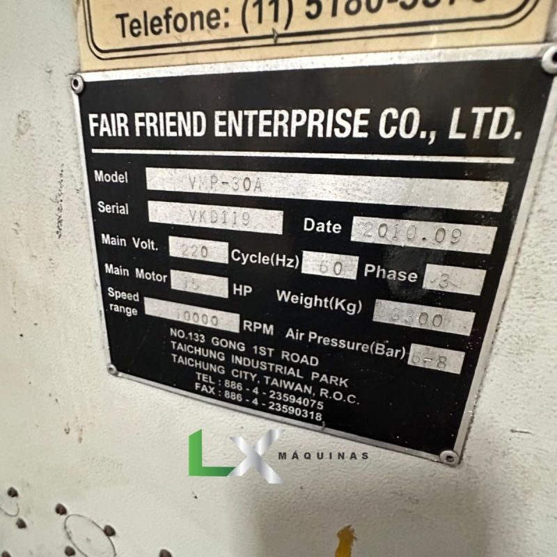 CENTRO DE USINAGEM VERTICAL FEELER VMP-30A - ANO 2010 (5)_11zon