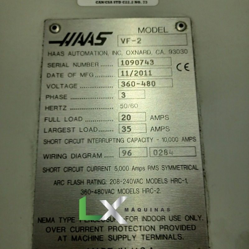 CENTRO DE USINAGEM VERTICAL HAAS VF2 - ANO 2011 (1)