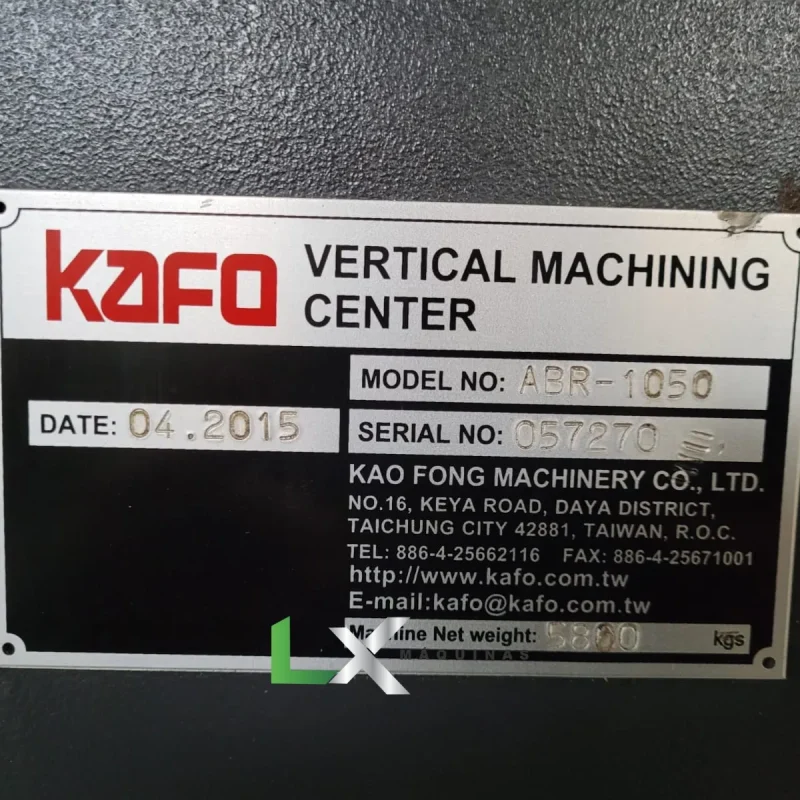 CENTRO DE USINAGEM VERTICAL KAFO ABR1000 - 1000 X 550 X 560MM - ANO 2015 (1)