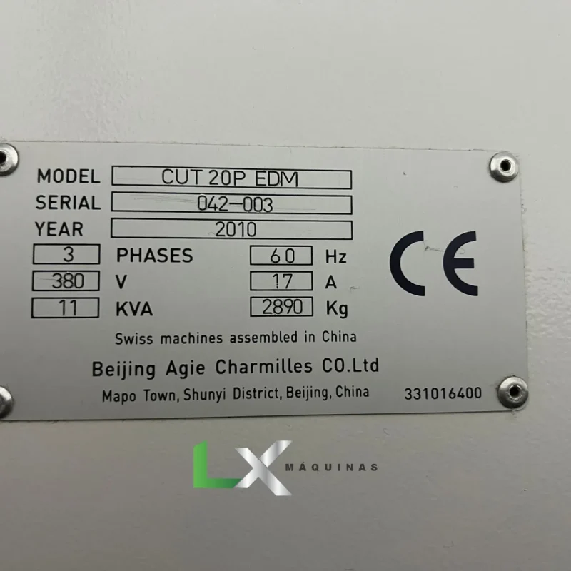 ELETROEROSÃO A FIO AGIE CHARMILLES CUT20P - ANO 2010 - MUITO CONSERVADA (1)