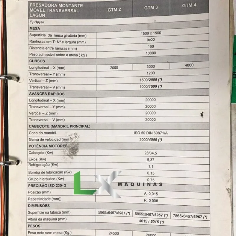 FRESADORA MANDRILHADORA FLOOR TYPE CNC LAGUN GTM3 7 EIXOS - HEIDENHAIN - 2010 (7)