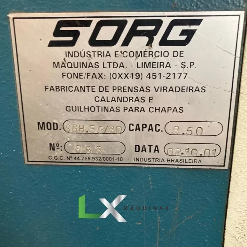 GUILHOTINA HIDRÁULICA SORG SGH 3035 - 2001 (1)