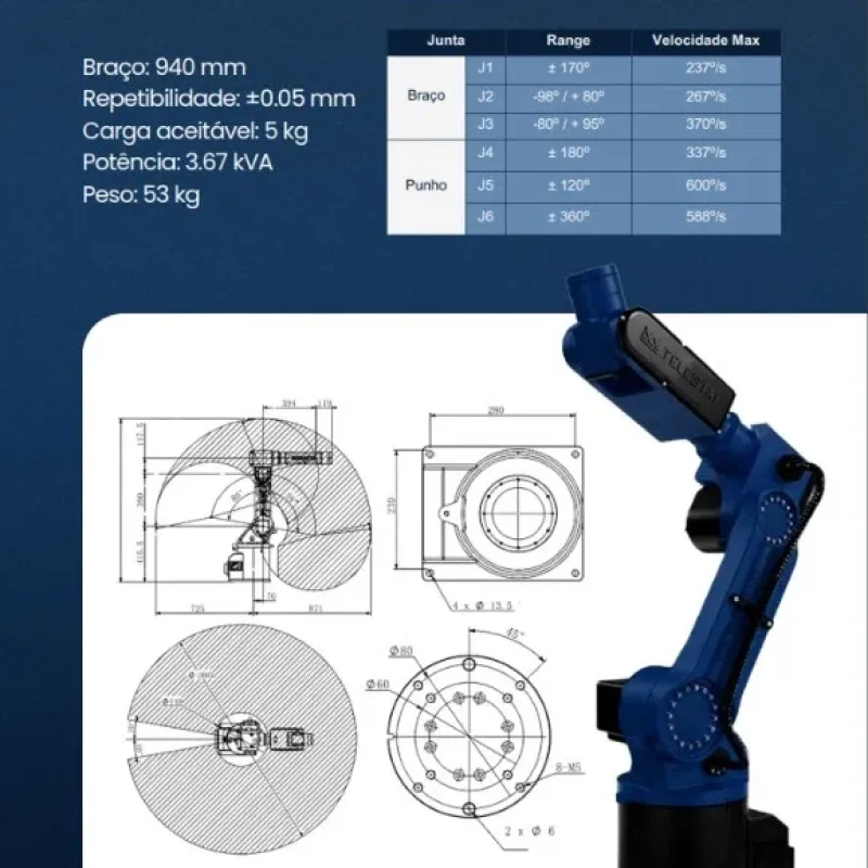 ROBO DE MANIPULAÇÃO TELESTAI TLTIRUS0805A - 5KG (1)