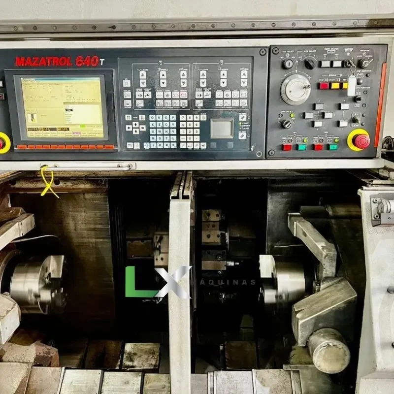 TORNO CNC MAZAK DUAL TURN 20 COM ALIMENTAÇÃO AUTOMATICA POR ROBO - 2010 (4)