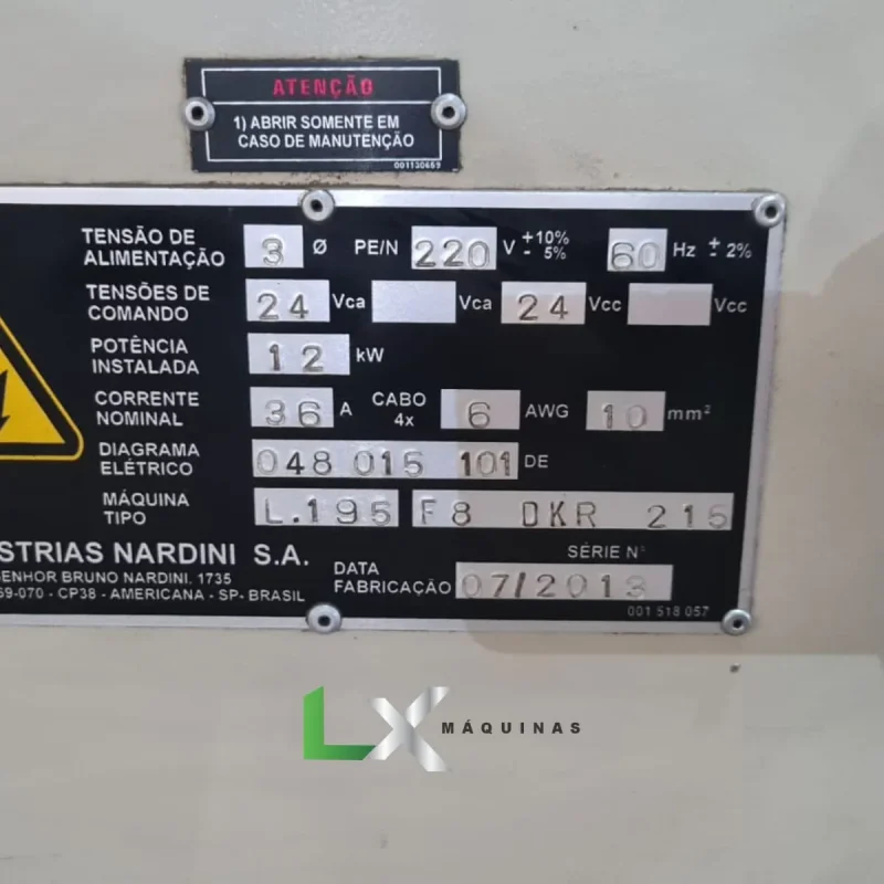 TORNO CNC NARDINI LOGIC 195II - 440X1000MM - ANO 2013 (8)