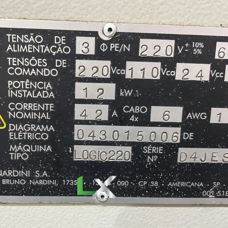 TORNO CNC NARDINI LOGIC 220 ANO 1995 (9)