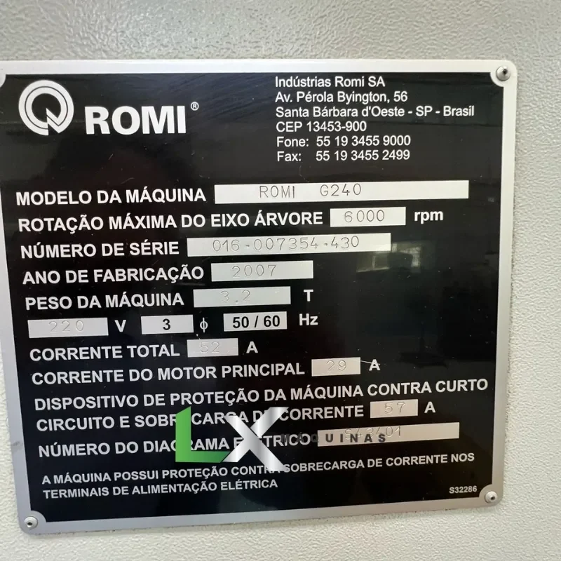 TORNO CNC ROMI G240 - FANUC - 2007 (2)
