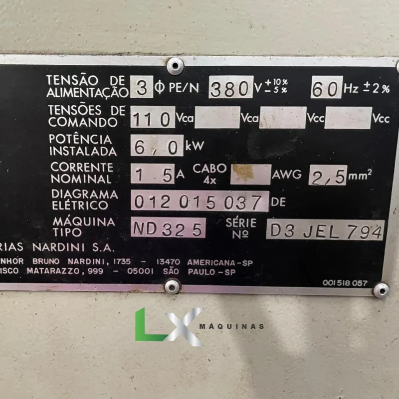 TORNO MECÂNICO NARDINI NODUS ND 325MM x 2200 MM (9)